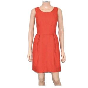 J. Crew Modern Allie Dress Wool/silk Blend Red Size 8